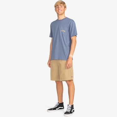  Billabong Stacked Arch Erkek Mavi Günlük T-Shirt