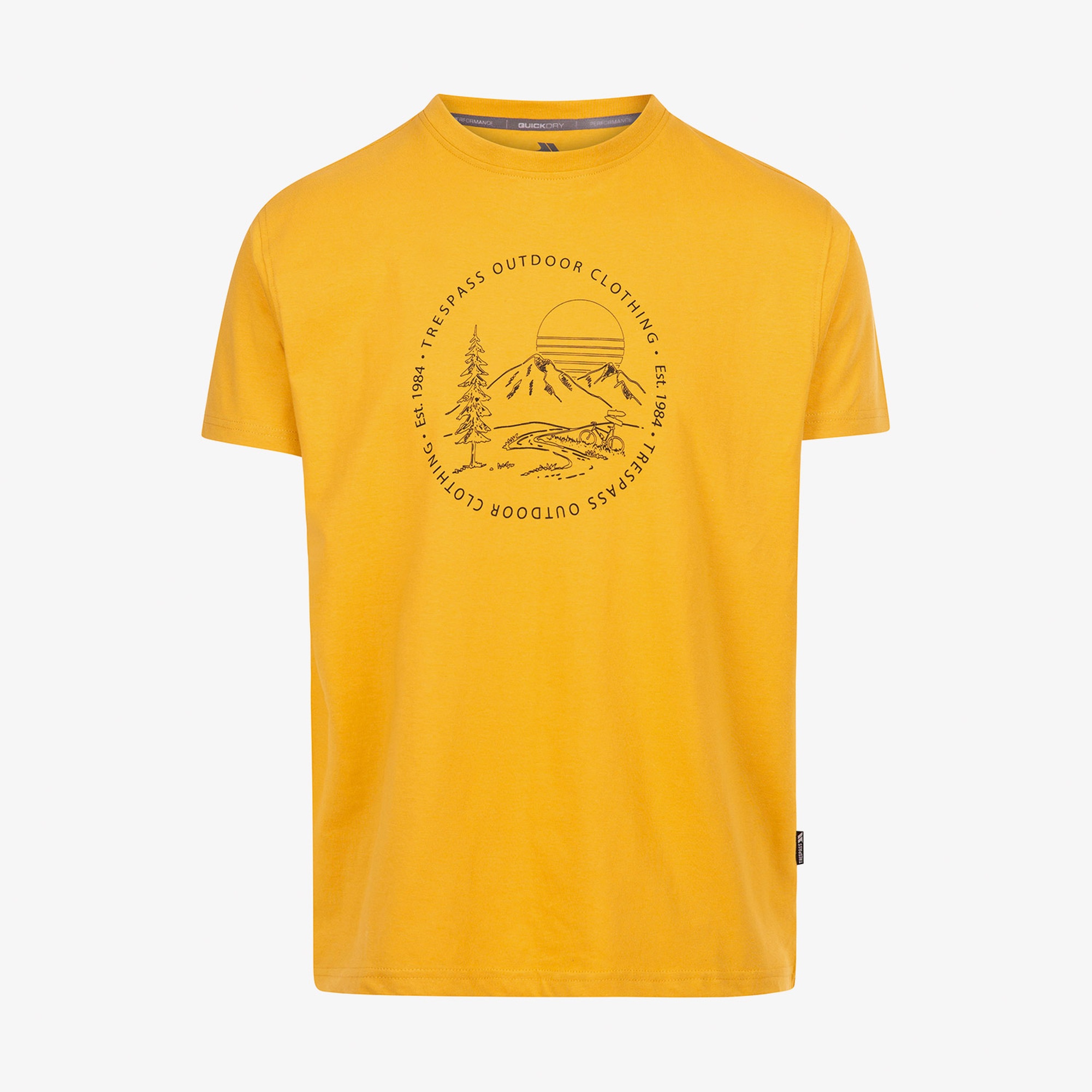 Trespass Glentrees Erkek Sarı Günlük T-Shirt