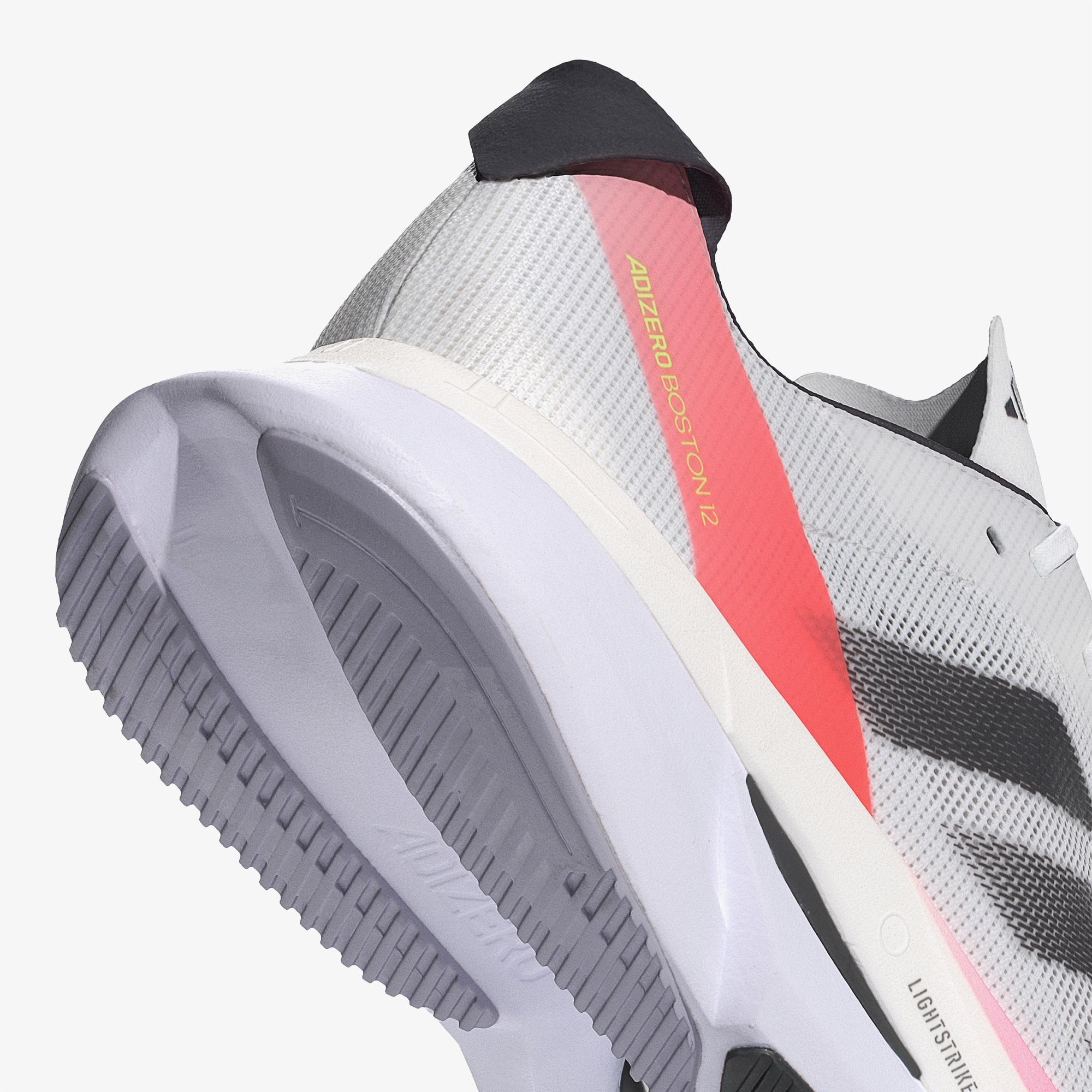 adidas Adizero Boston 12 Erkek Beyaz Koşu Ayakkabısı