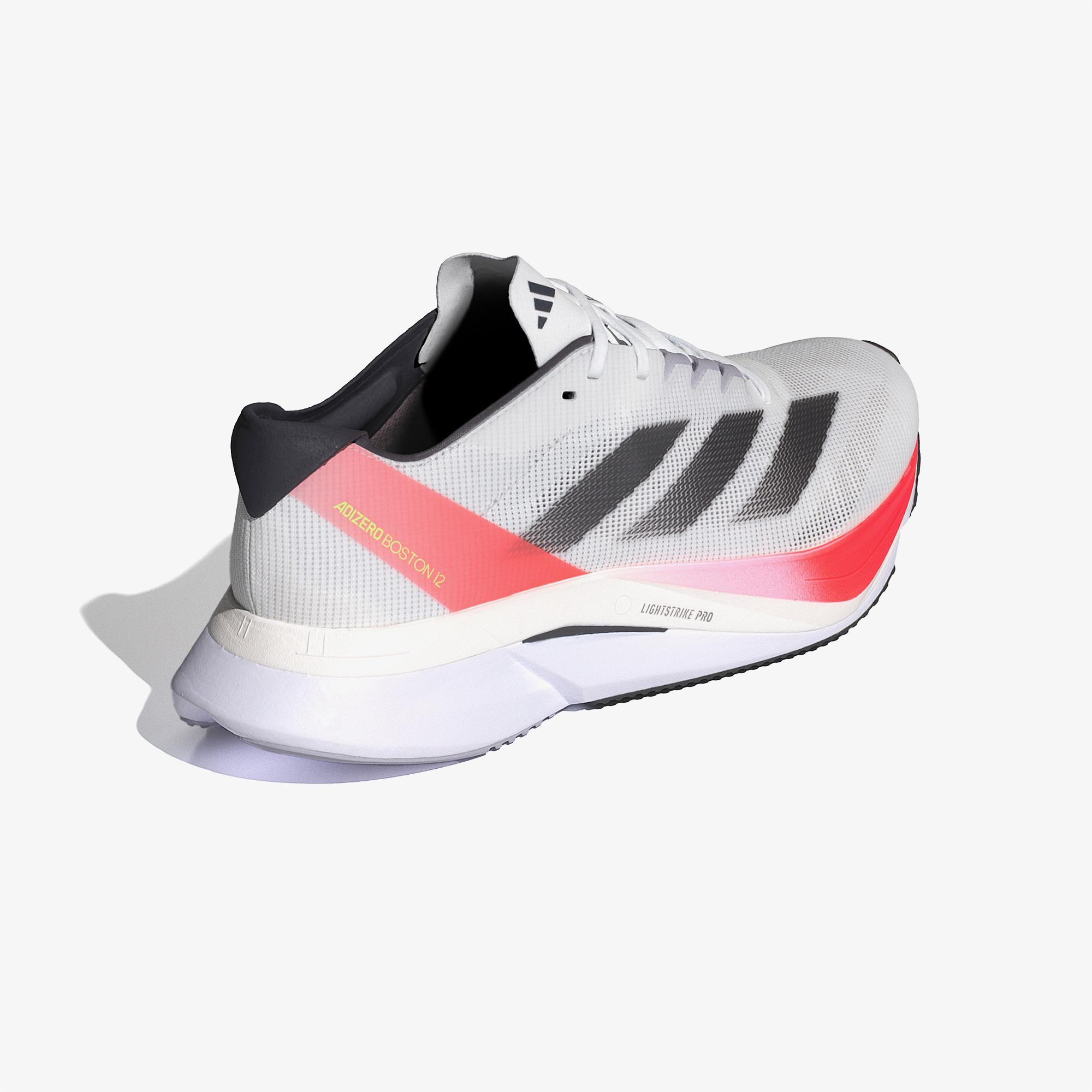 adidas Adizero Boston 12 Erkek Beyaz Koşu Ayakkabısı