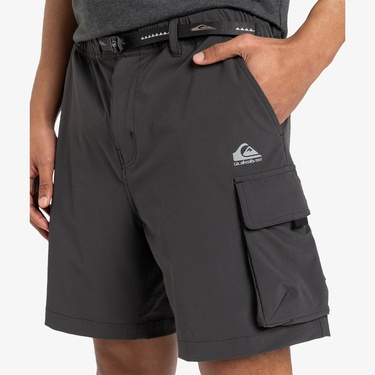  Quiksilver Run Ashore Erkek Siyah Günlük Bermuda Şort