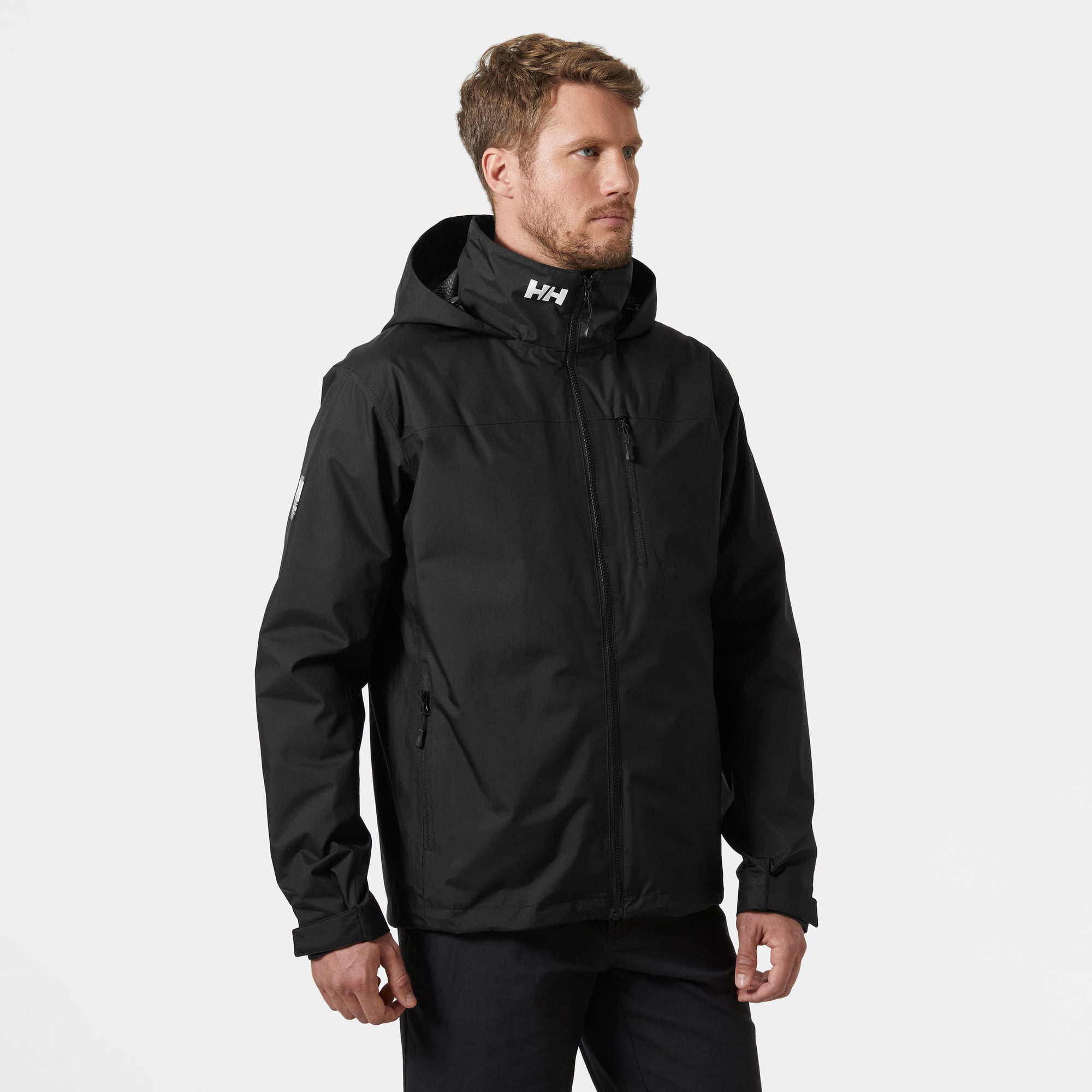  Helly Hansen Crew Hooded Midlayer Erkek Siyah Outdoor Mont