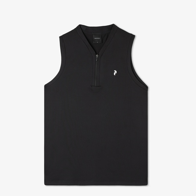  Peak Performance Turf Zip Kadın Siyah Kolsuz Eşofman Üstü