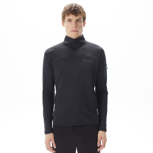  Jack Wolfskin Prelight FZ Erkek Siyah Sweatshirt