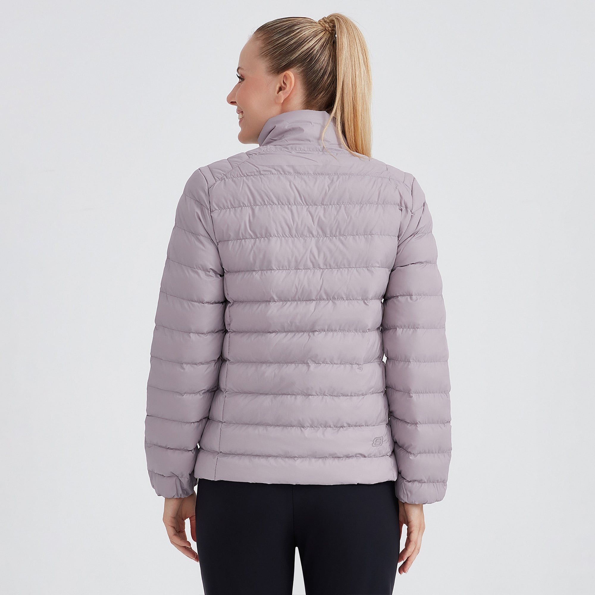 Skechers W Outerwear Pop Up Detailed Padded Jacket Kadın Mor Mont
