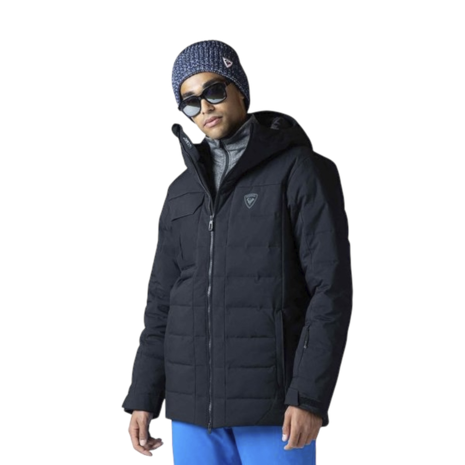  Rossignol Puffy Parka Erkek Siyah Kayak Ceketi