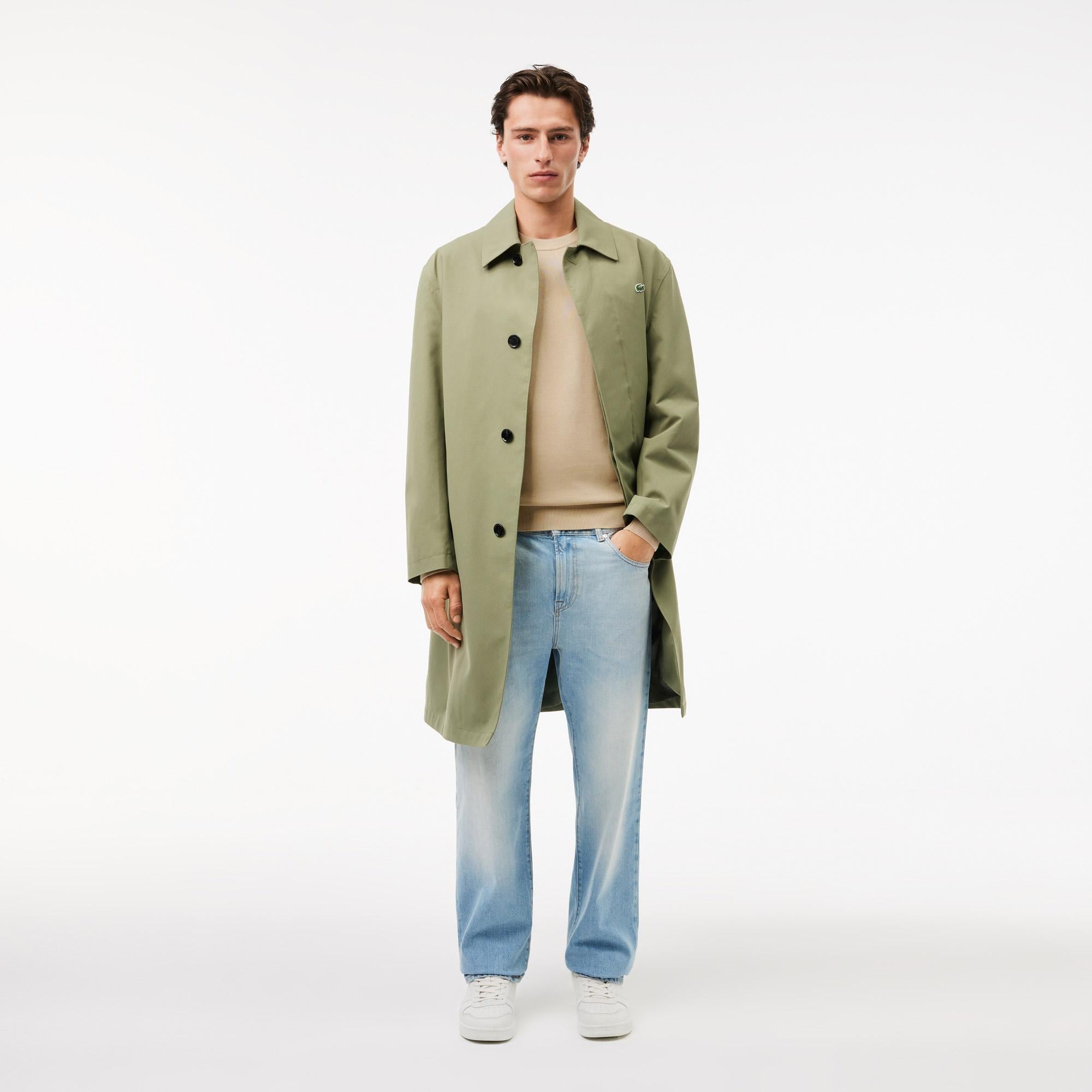 Lacoste Erkek Regular Fit Bisiklet Yaka Krem Kazak