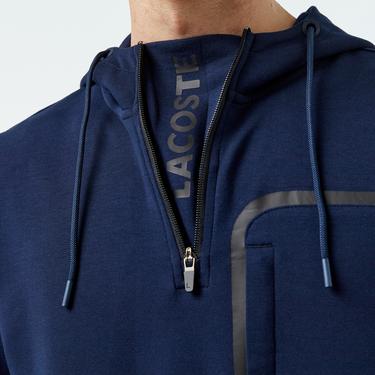  Erkek Relaxed Fit Kapüşonlu Lacivert Sweatshirt