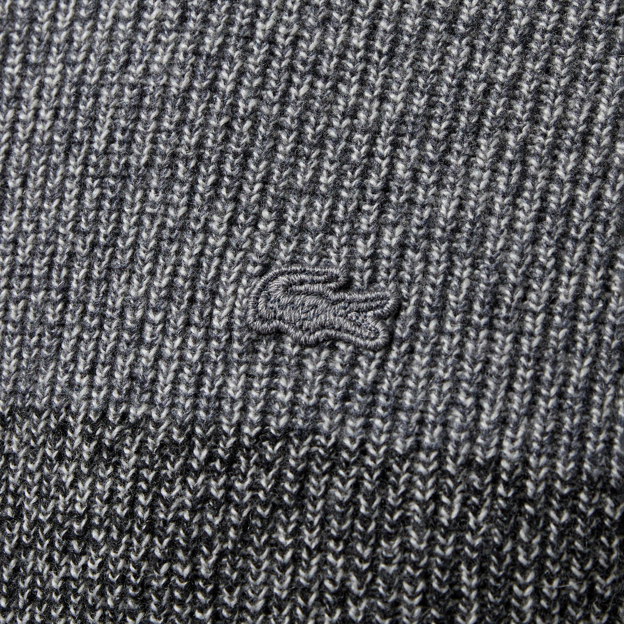 Erkek Relaxed Fit Bisiklet Yaka Renk Bloklu Gri Kazak