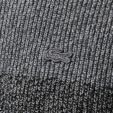  Erkek Relaxed Fit Bisiklet Yaka Renk Bloklu Gri Kazak