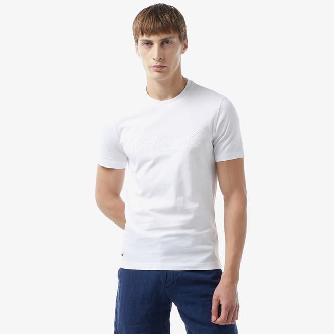  Lacoste Erkek Beyaz T-Shirt