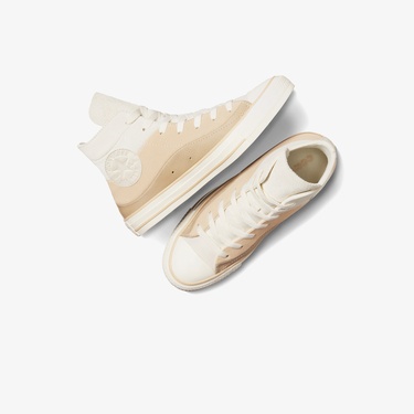  Converse Chuck Taylor All Star Unisex Krem Deri Sneaker