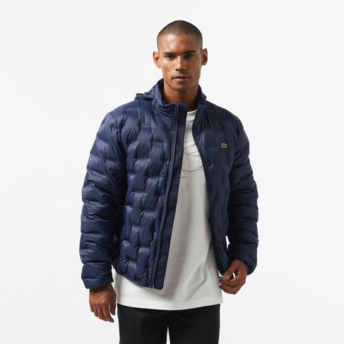  Erkek Regular Fit Kapüşonlu Kapitone Lacivert Mont