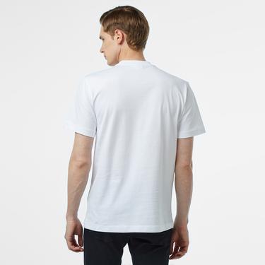  Lacoste Erkek Regular Fit Bisiklet Yaka Baskılı Beyaz T-Shirt