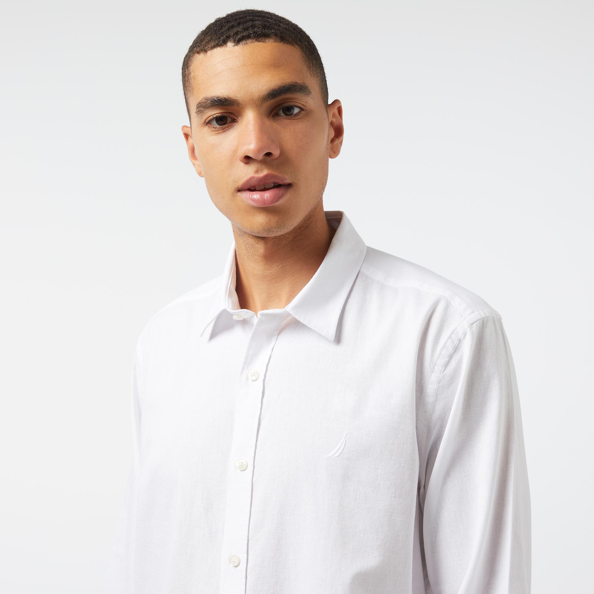 Nautica Erkek Beyaz Classic Fit Gömlek