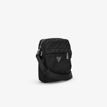  Guess Venezia Fro Milano Xbody With Front Pocket Erkek Siyah Çapraz Askılı Çanta