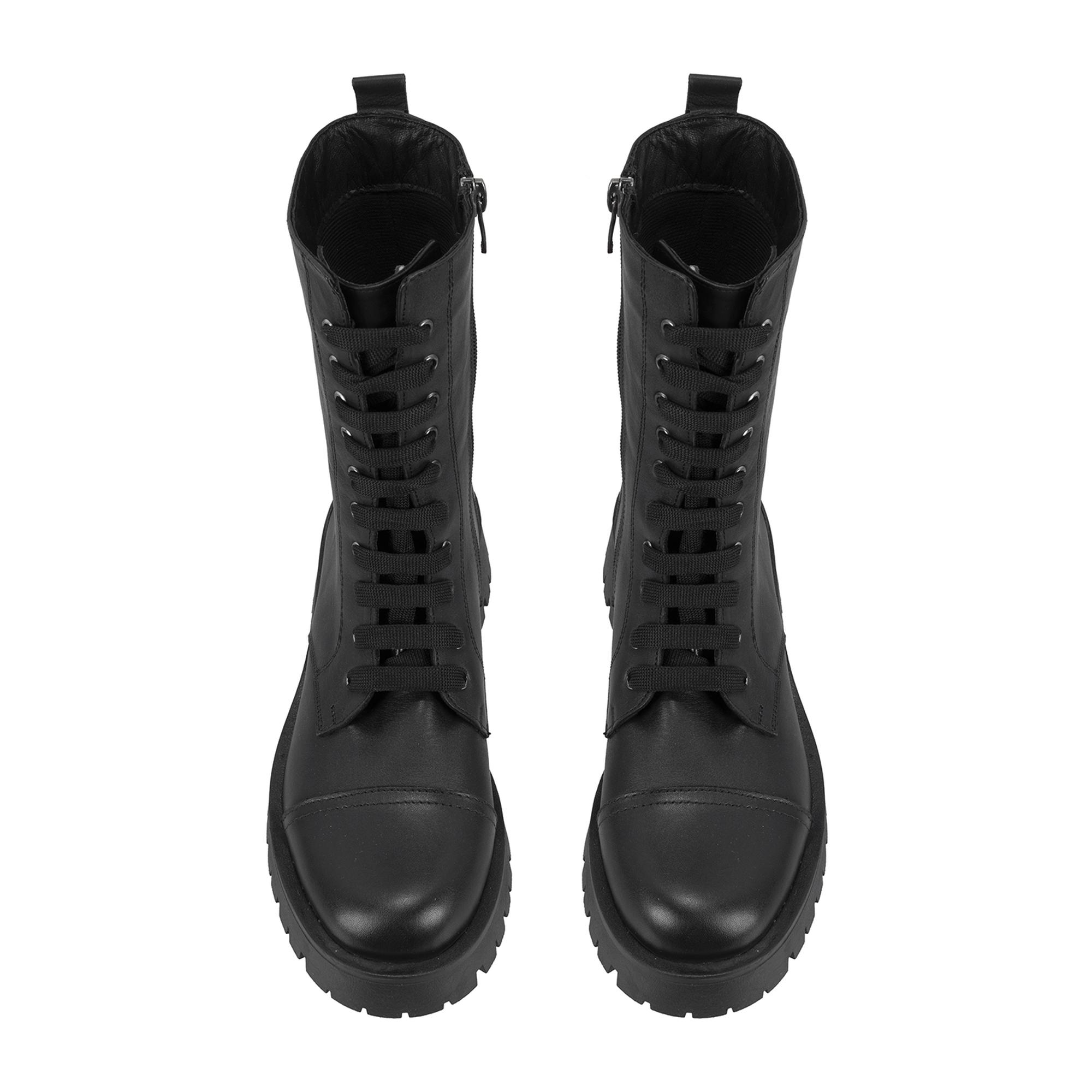 Kadın Siyah Deri Bot