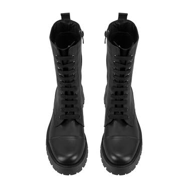  Kadın Siyah Deri Bot