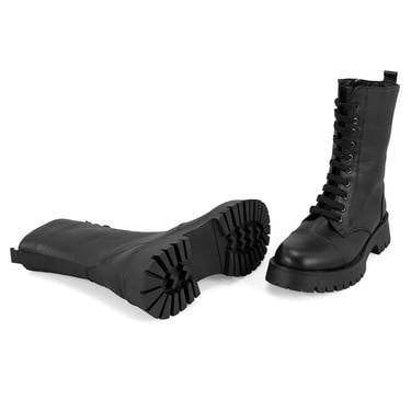  Kadın Siyah Deri Bot