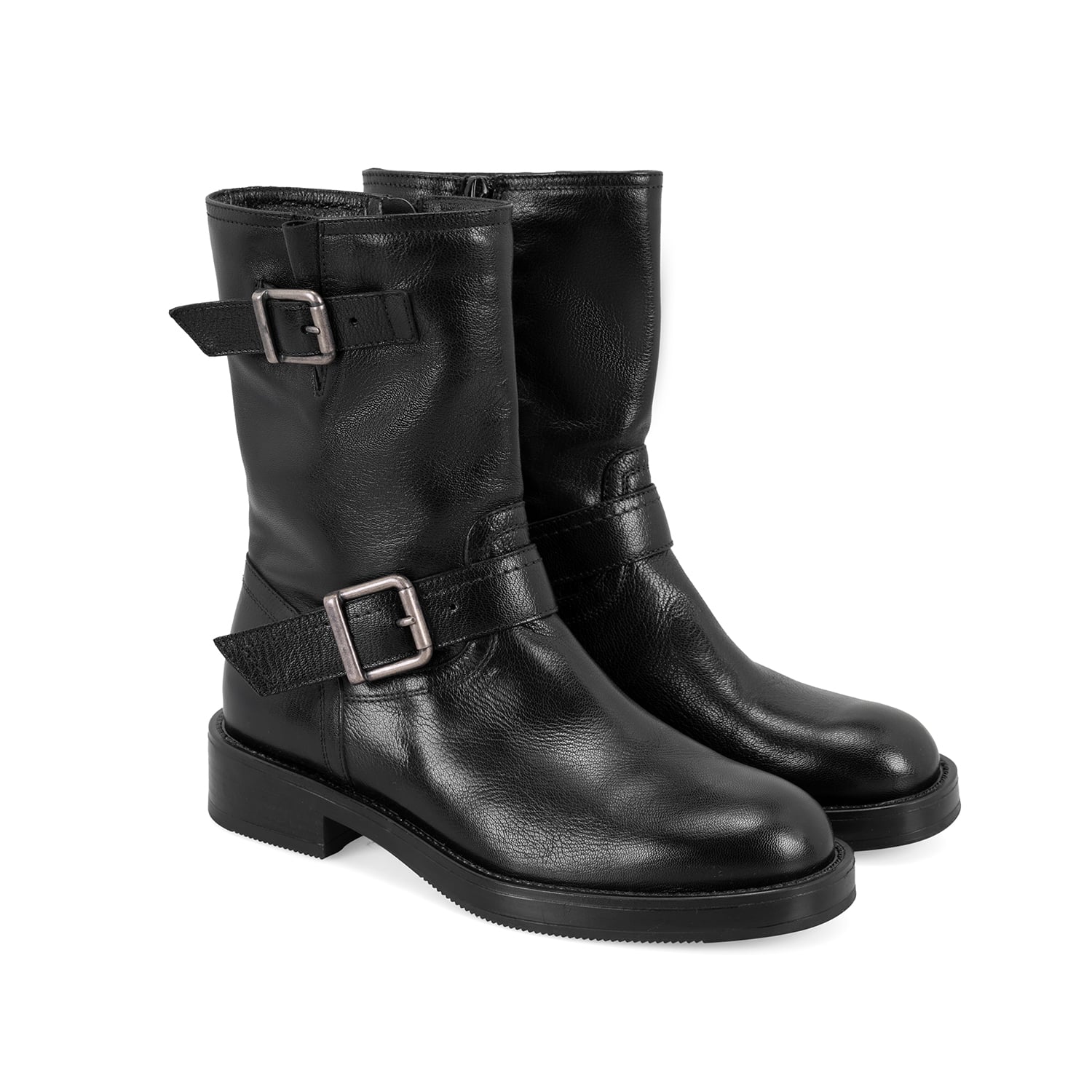  Kadın Siyah Kemer Aksesuarlı Kadın Bot