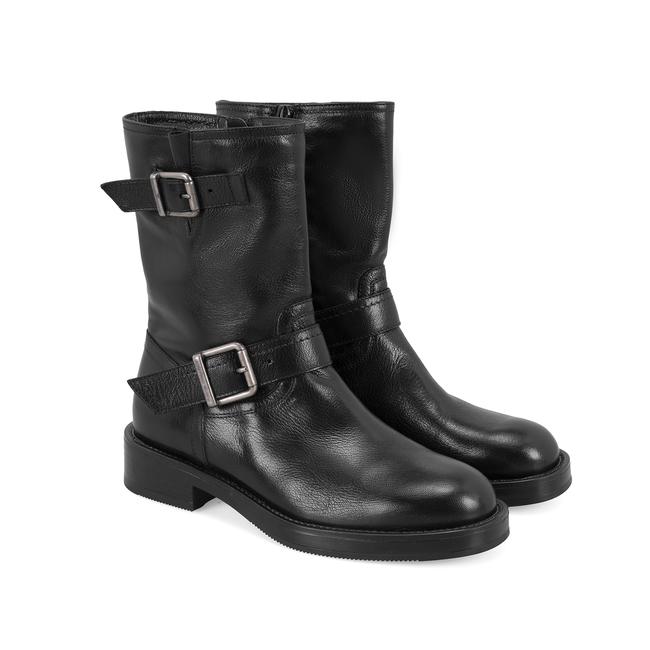  Kadın Siyah Kemer Aksesuarlı Kadın Bot