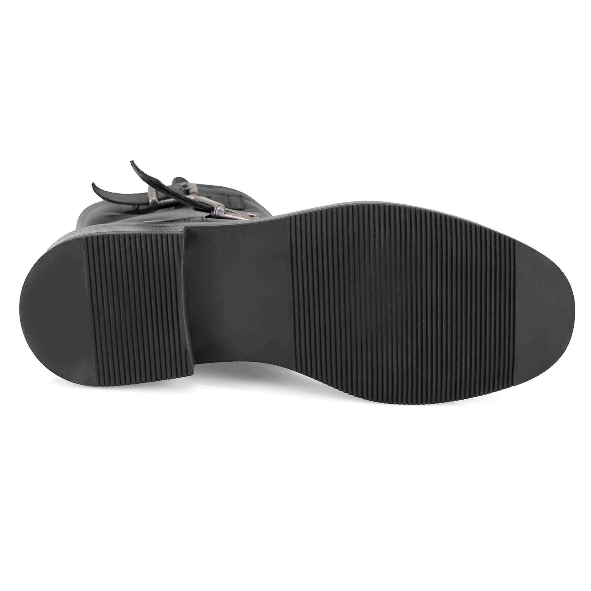 Kadın Siyah Kemer Aksesuarlı Kadın Bot