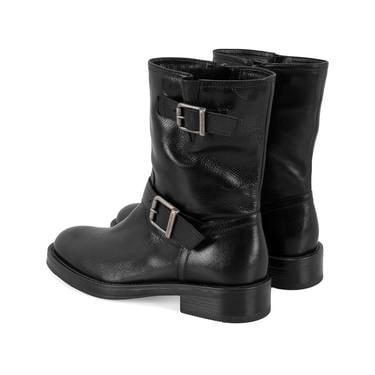  Kadın Siyah Kemer Aksesuarlı Kadın Bot