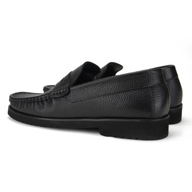  Rahel Siyah Erkek Günlük Deri Ayakkabı