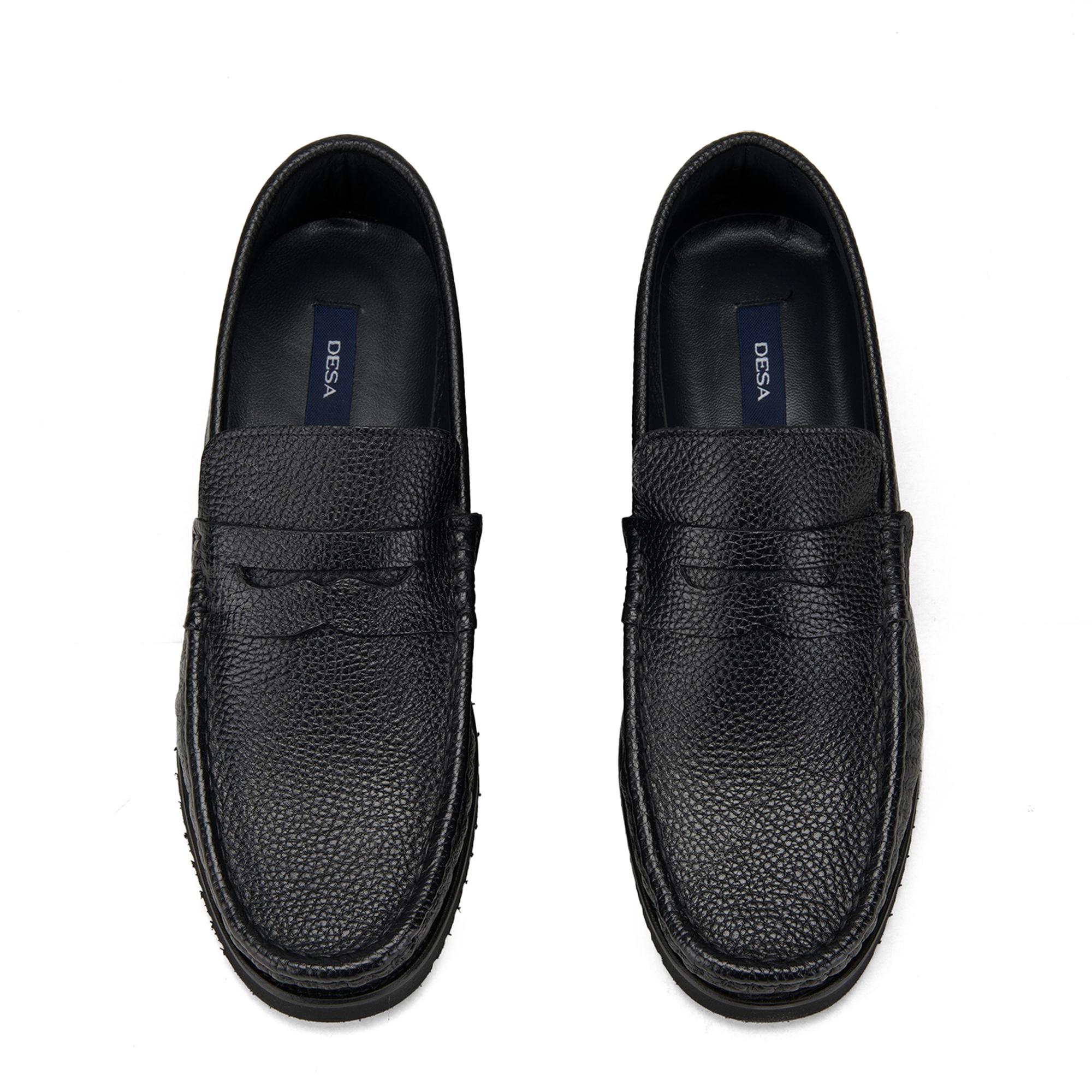 Rahel Siyah Erkek Günlük Deri Ayakkabı