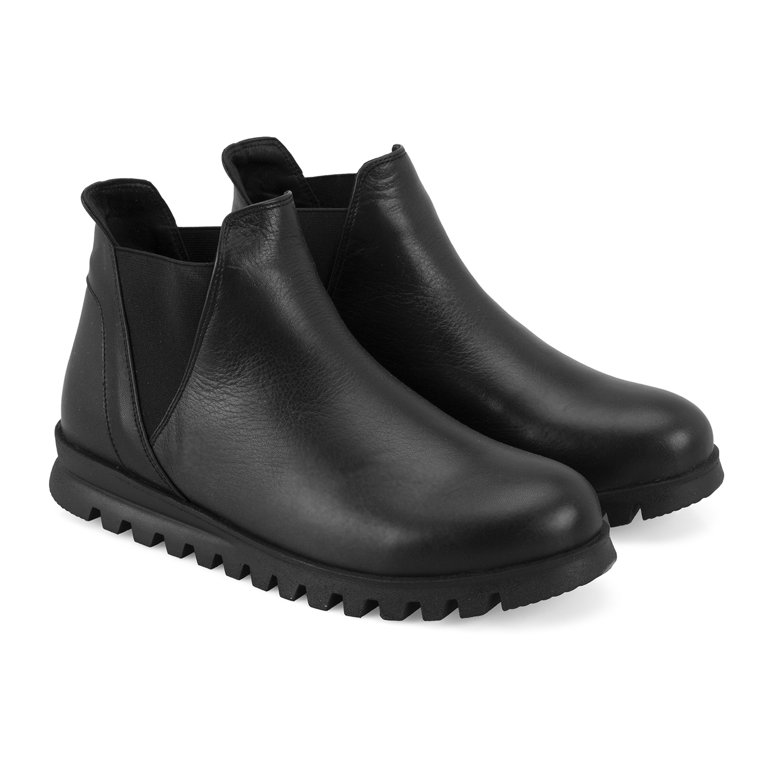  Phoebe Siyah Kadın DesaComfort Lastikli Deri Bot