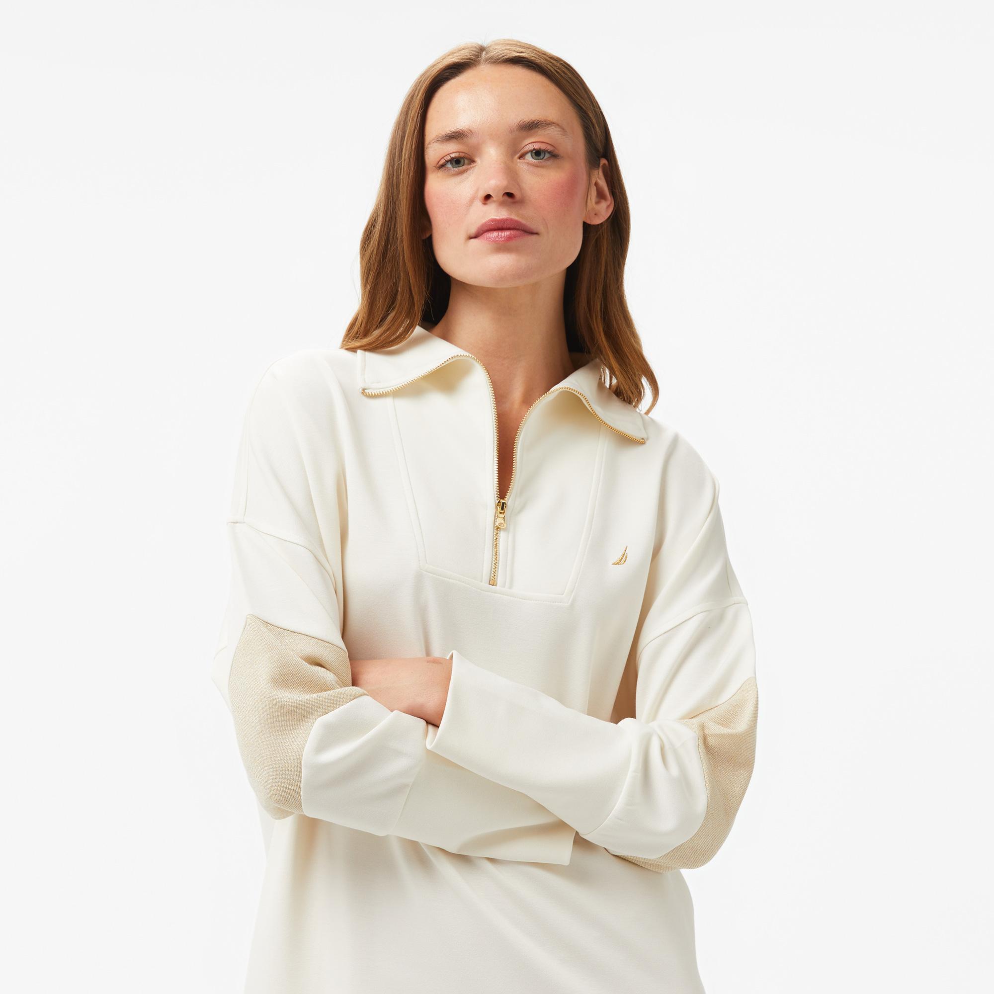 Nautica Kadın Beyaz Uzun Kollu Regular Fit Elbise