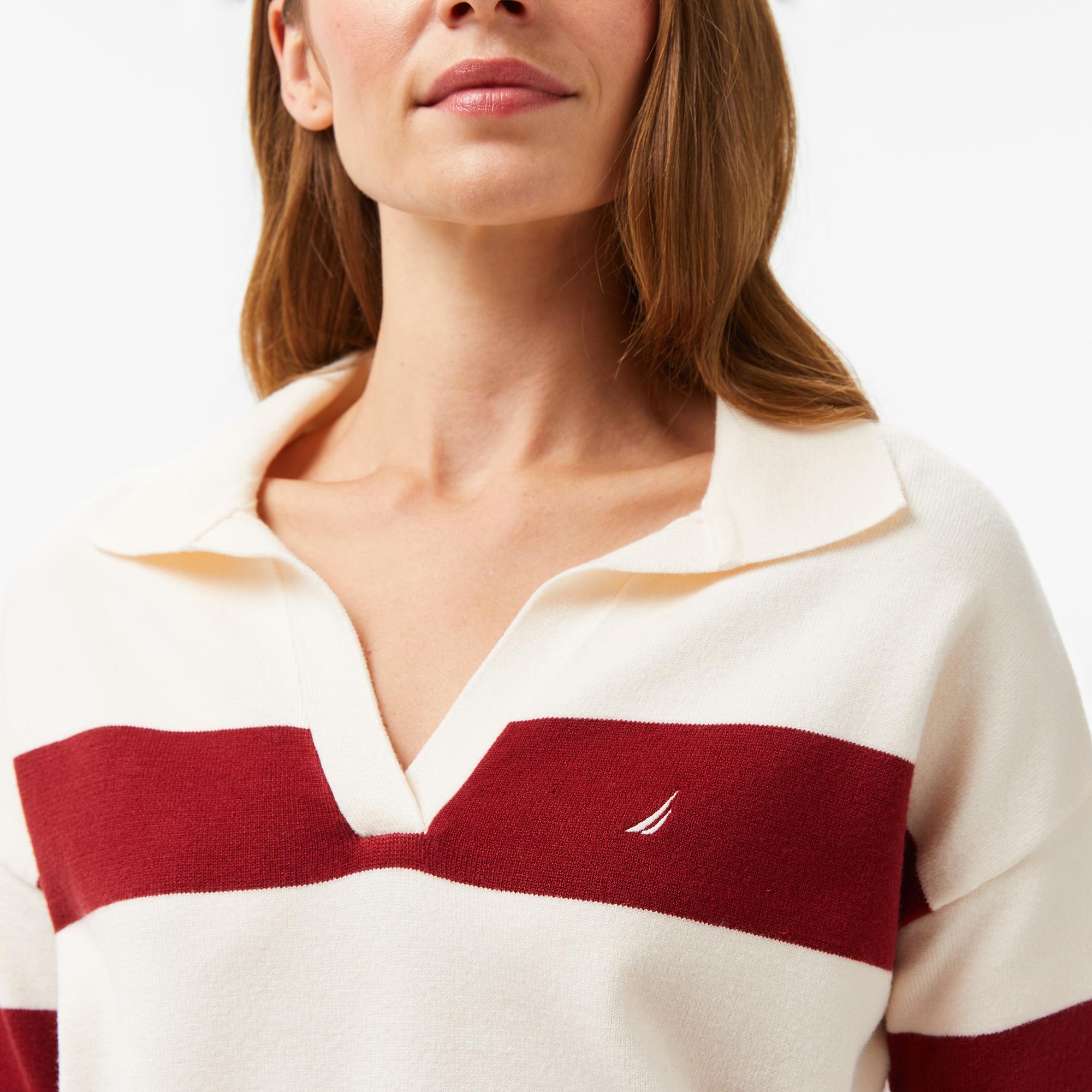 Nautica Kadın Beyaz Regular Fit Triko