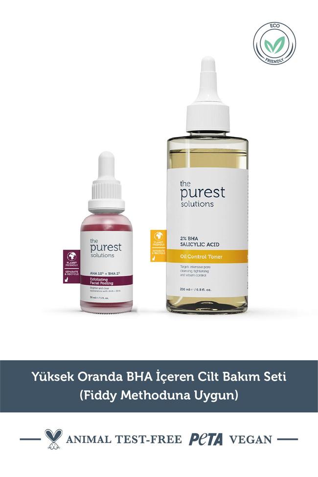  The Purest Solutions Yüksek Oranda BHA İçeren Cilt Bakım Seti (Fiddy Methoduna Uygun) 30 ml 200 ml