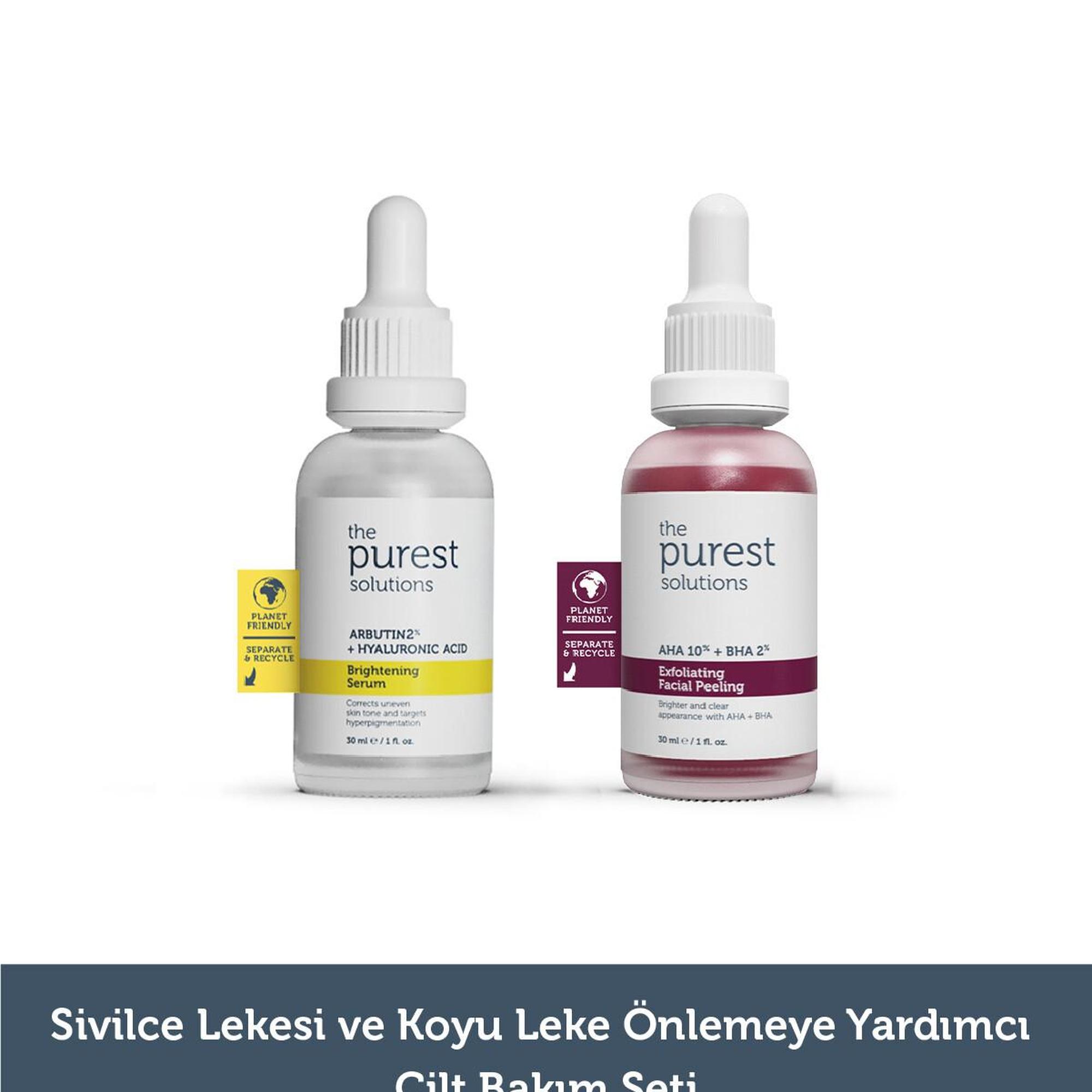 The Purest Solutions Sivilce Lekesi ve Koyu Leke Önlemeye Yardımcı Cilt Bakım Seti