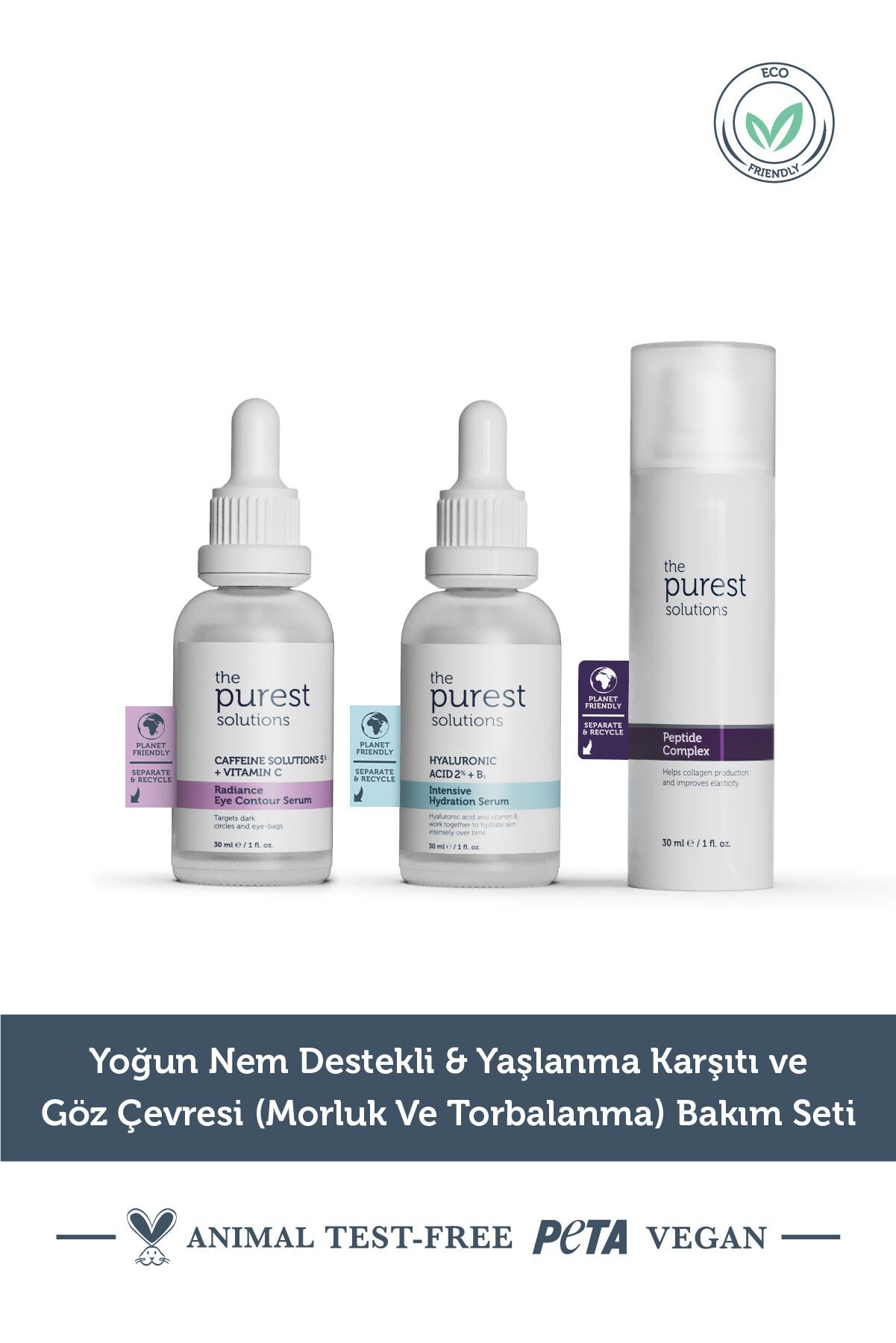  The Purest Solutions Yoğun Nem Destekli Anti Aging Etkili ve Göz Çevresi Aydınlatma Etkili Bakım Seti