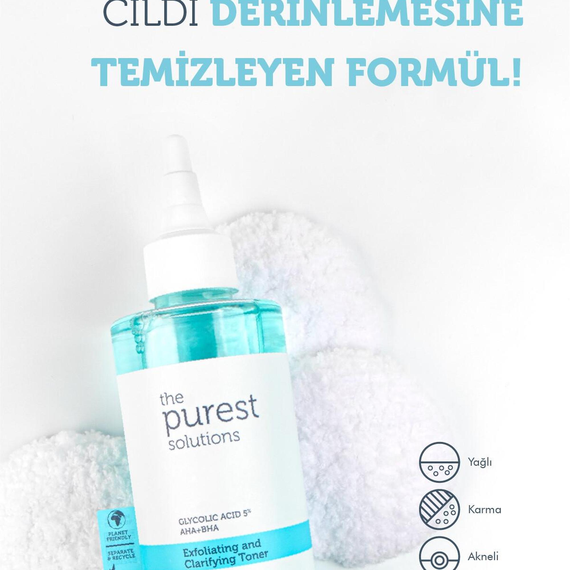 The Purest Solutions Siyah Nokta Önleme ve Gözenek Sıkılaştırmaya Yardımcı Bakım Seti 200 ml + 30 ml