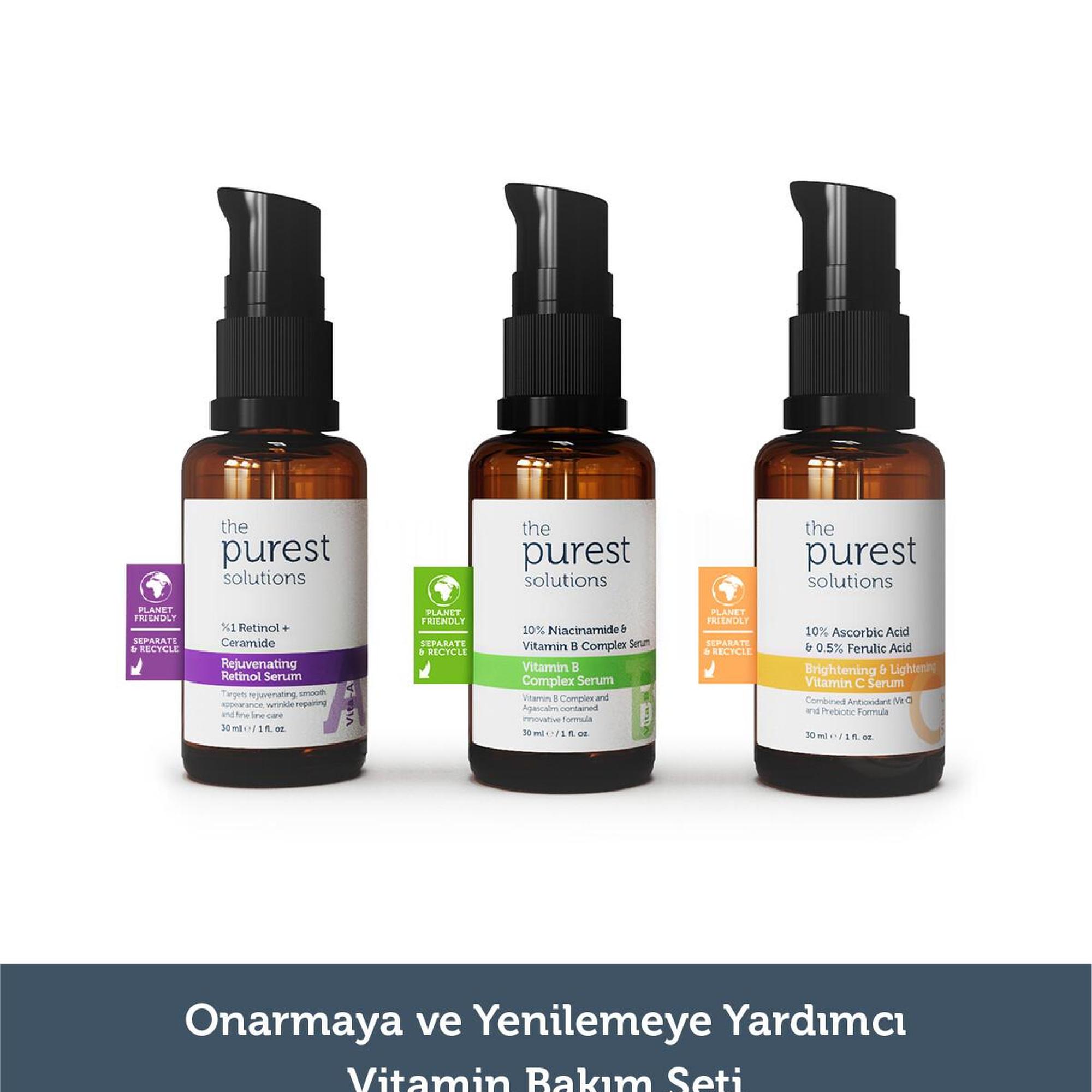 The Purest Solutions Onarmaya ve yenilemeye yardımcı vitamin bakım seti