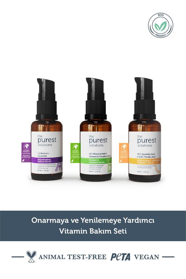  The Purest Solutions Onarmaya ve yenilemeye yardımcı vitamin bakım seti