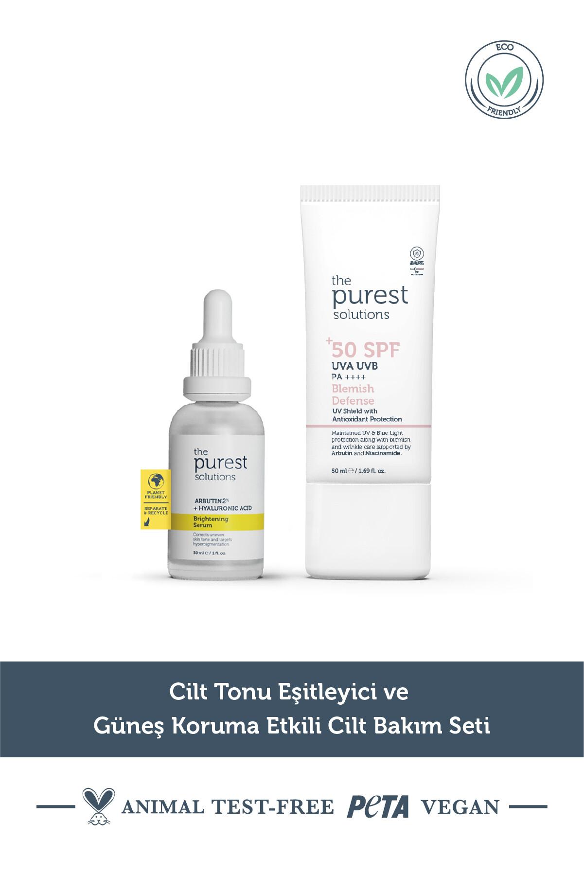  The Purest Solutions Cilt Tonu Eşitleyici ve Güneş Koruma Etkili Cilt Bakım Seti