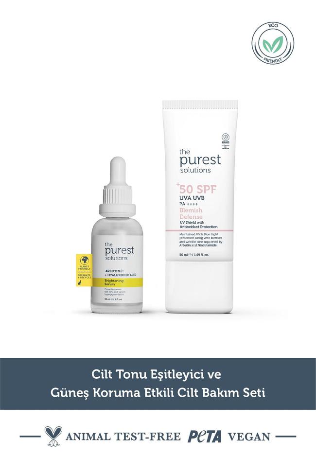  The Purest Solutions Cilt Tonu Eşitleyici ve Güneş Koruma Etkili Cilt Bakım Seti