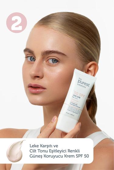  The Purest Solutions Cilt Tonu Eşitleyici ve Güneş Koruma Etkili Cilt Bakım Seti