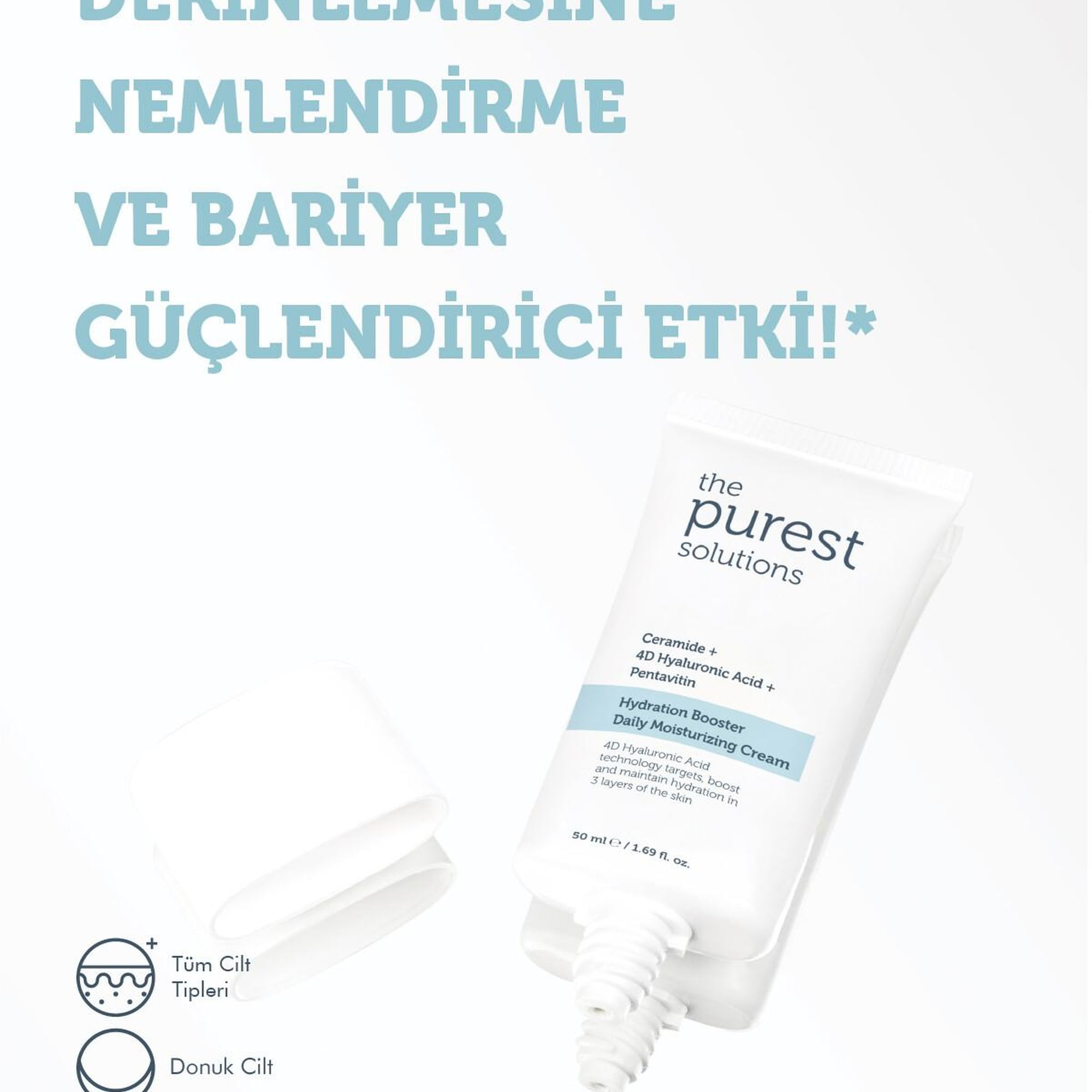 The Purest Solutions Tüm Ciltlerin Kullanımına Uygun Günlük Yoğun Nemlendirme Seti