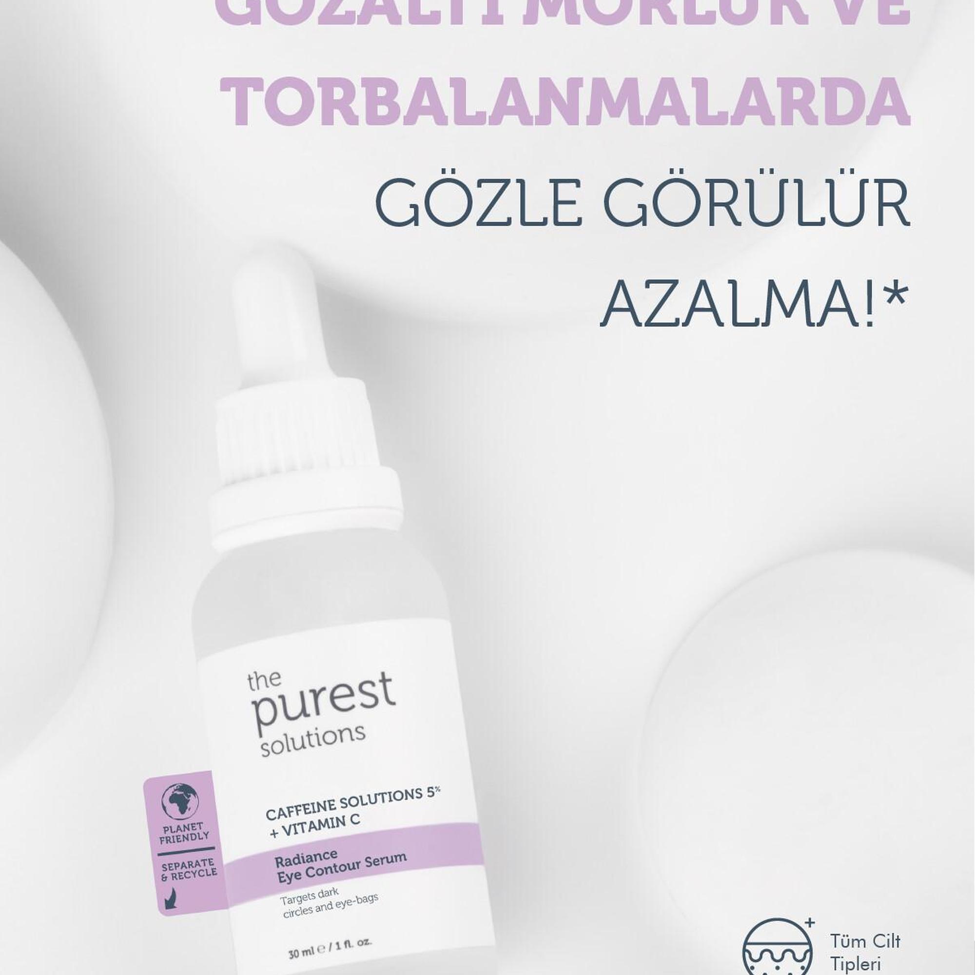 The Purest Solutions Yaşlanma Karşıtı Nemlendirici ve Göz Çevresi Aydınlık Göz Altı Görünümü Destekleyici Yoğun BakımSeti