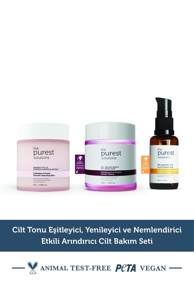  The Purest Solutions Aydınlatıcı Etkili, Yenileyici ve Arındırıcı Cilt Bakım Seti