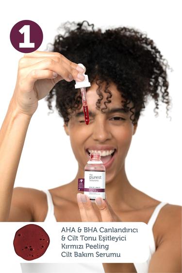 The Purest Solutions Canlandırıcı & Cilt Tonu Eşitleyici Yüz Peeling Serum + SPF+50 Güneş Koruyucu