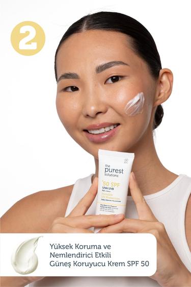  The Purest Solutions Canlandırıcı & Cilt Tonu Eşitleyici Yüz Peeling Serum + SPF+50 Güneş Koruyucu