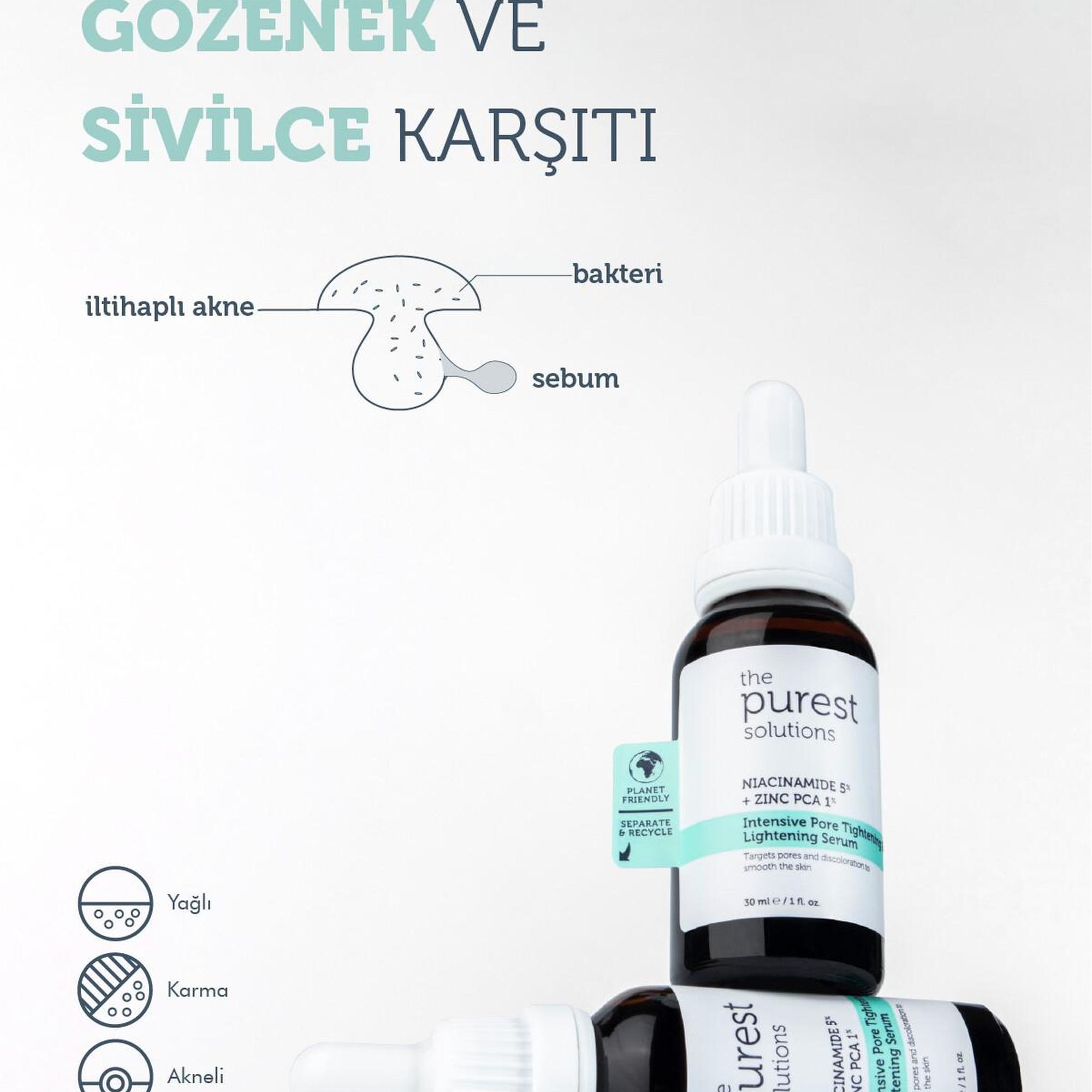 The Purest Solutions Yağlı Ve Karma Ciltler için Siyah Nokta ve Gözenek Karşıtı Cilt Bakım Seti