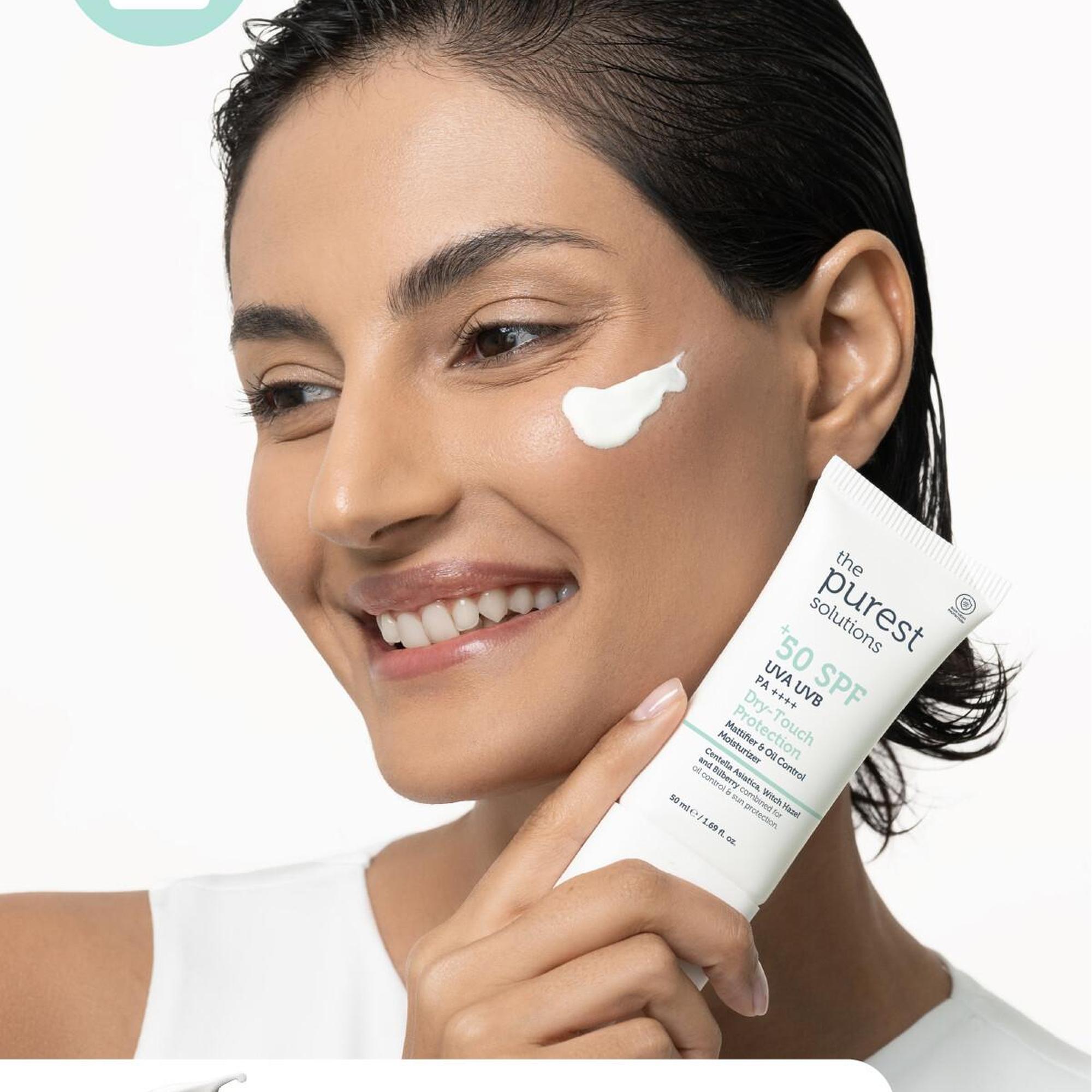 The Purest Solutions Sebum dengeleyici ve UV koruma etkili bakım seti