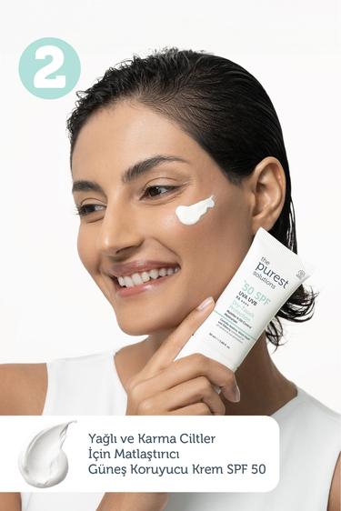  The Purest Solutions Sebum dengeleyici ve UV koruma etkili bakım seti