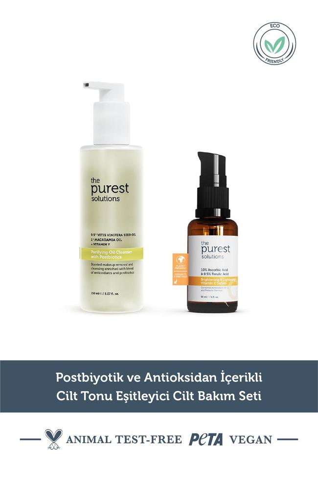  The Purest Solutions Tüm Cilt Tipleri için Temizleme & Aydınlatma Etkili Cilt Bakım Seti